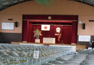 長男の中学校入学式